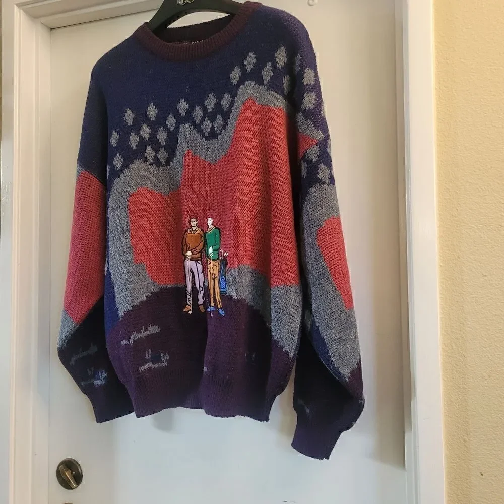 Pagliano Vtg. Appliqué Golf Sweater